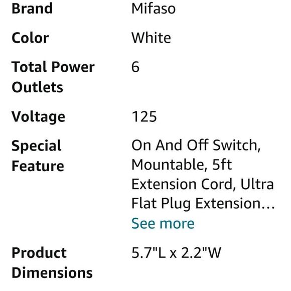 Travel 5 Foot 9 in 1 Power Strip And Type C Plug Adapter Cruise Bundle - Picture 13 of 16